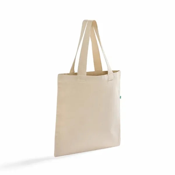 Flat recycled canvas tote with long handles and reinforced seams.... from ASI 67557 LimeLight Ent