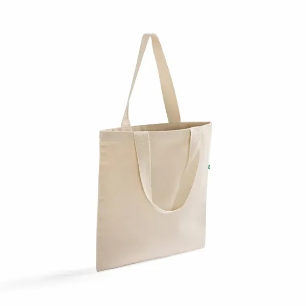 Flat recycled canvas tote with long handles and reinforced seams.... from ASI 67557 LimeLight Ent