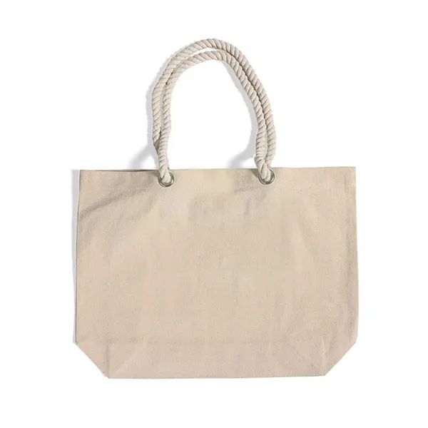 Canvas beach tote with rope handles and zip pocket. Ideal for... from ASI 67557 LimeLight Ent