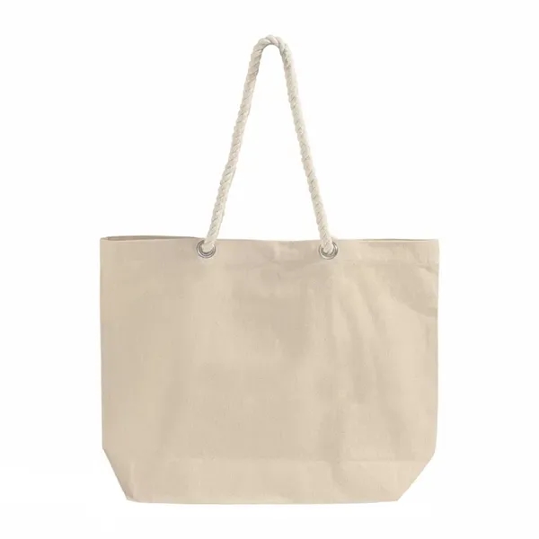 Canvas beach tote with rope handles and zip pocket. Ideal for... from ASI 67557 LimeLight Ent