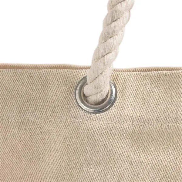 Canvas beach tote with rope handles and zip pocket. Ideal for... from ASI 67557 LimeLight Ent