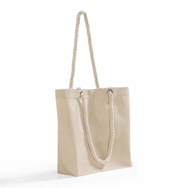 Canvas tote with rope handles and zip pocket. Great for beach,... from ASI 67557 LimeLight Ent