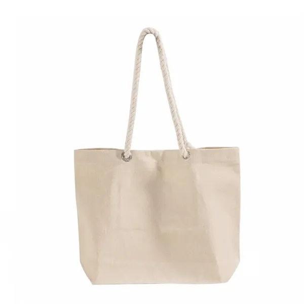 Canvas tote with rope handles and zip pocket. Great for beach,... from ASI 67557 LimeLight Ent