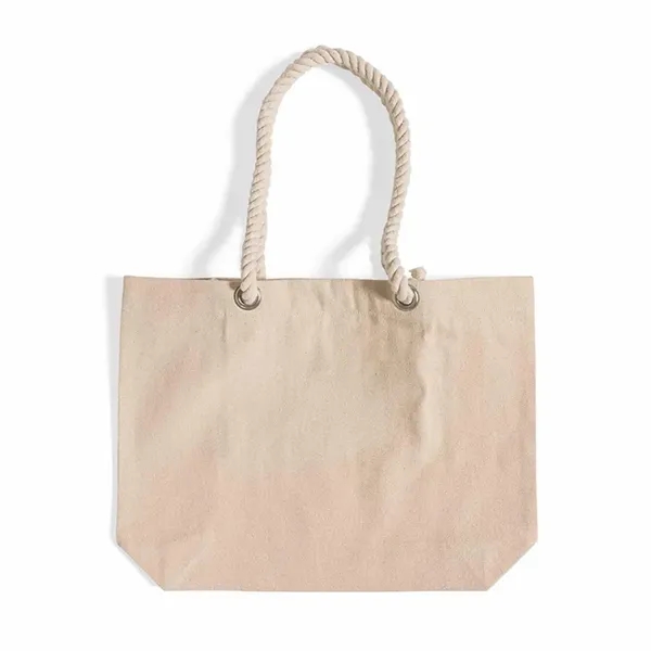 Canvas tote with rope handles and zip pocket. Great for beach,... from ASI 67557 LimeLight Ent