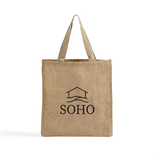 Eco-friendly jute tote with large imprint area. Ideal for events, giveaways,... from ASI 67557 LimeLight Ent / Limelight USA