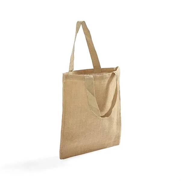 Eco-friendly jute tote with large imprint area. Ideal for events, giveaways,... from ASI 67557 LimeLight Ent / Limelight USA