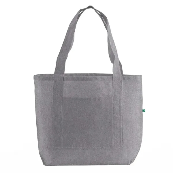 Eco-friendly recycled cotton tote with front pocket and wide handles. Ideal... from ASI 67557 LimeLight Ent