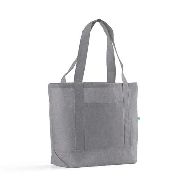 Eco-friendly recycled cotton tote with front pocket and wide handles. Ideal... from ASI 67557 LimeLight Ent