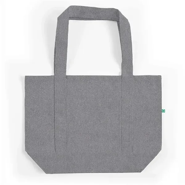 Eco-friendly recycled cotton tote with front pocket and wide handles. Ideal... from ASI 67557 LimeLight Ent