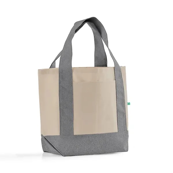 Eco mini tote made from recycled canvas with front pocket and... from ASI 67557 LimeLight Ent