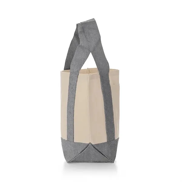 Eco mini tote made from recycled canvas with front pocket and... from ASI 67557 LimeLight Ent