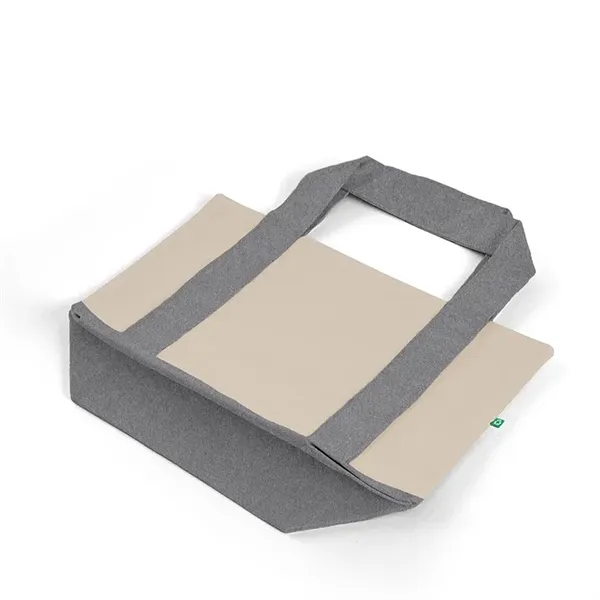 Eco mini tote made from recycled canvas with front pocket and... from ASI 67557 LimeLight Ent