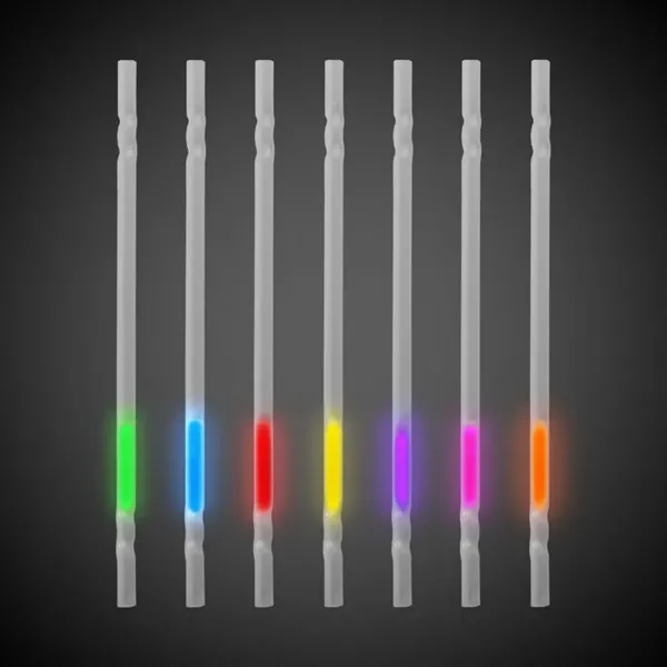 9" drinking straw with glow motion stick inside that slides back... from ASI 42016 Brighter Promotions Inc