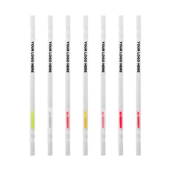 9" drinking straw with glow motion stick inside that slides back... from ASI 42016 Brighter Promotions Inc