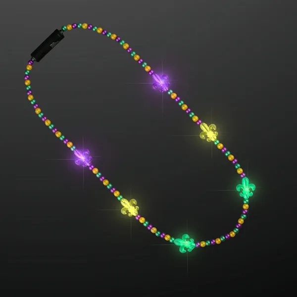 Light Up Fleur de Lis Jewelry, Mardi Gras Beads; Blank Stock... from ASI 34194 ALightPromos