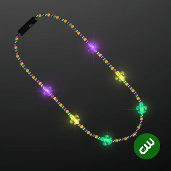 Light Up Fleur de Lis Jewelry, Mardi Gras Medallion; Imprinted Pricing... from ASI 34194 ALightPromos
