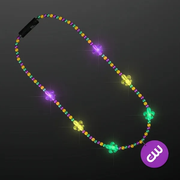 Light Up Fleur de Lis Jewelry, Mardi Gras Medallion; Imprinted Pricing... from ASI 34194 ALightPromos