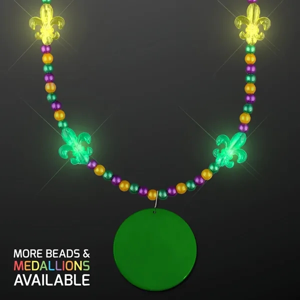 Light Up Fleur de Lis Jewelry, Mardi Gras Medallion; Imprinted Pricing... from ASI 34194 ALightPromos