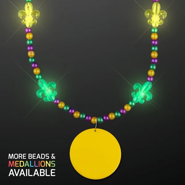 Light Up Fleur de Lis Jewelry, Mardi Gras Medallion; Imprinted Pricing... from ASI 34194 ALightPromos