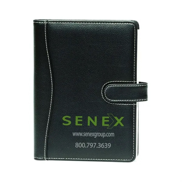 PVC junior size padfolio with snap closure, inside flap pocket, pen... from ASI 68507 The Magnet Group / Perfect Line