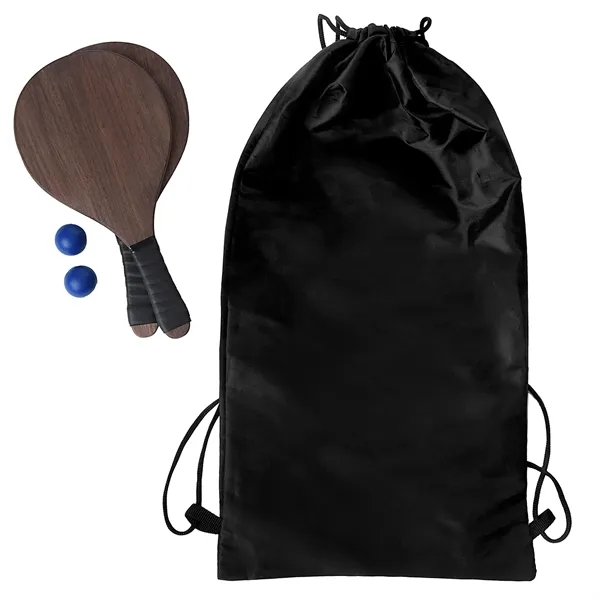 Paddleball set with two wooden paddles, two rubber balls and drawstring... from ASI 68507 The Magnet Group / Innovations by Magnet™