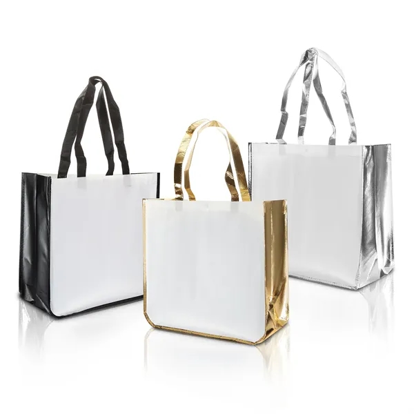 Non-woven handled tote with laminated construction and assorted color trim and... from ASI 57800 Gordon Sinclair / Gordon Sinclair®