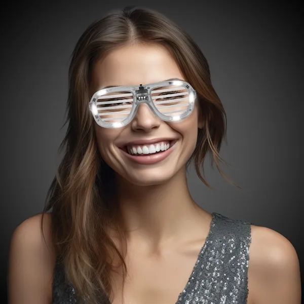 Plastic LED light-up slotted glasses.... from ASI 42016 Brighter Promotions Inc / Chemical Light™