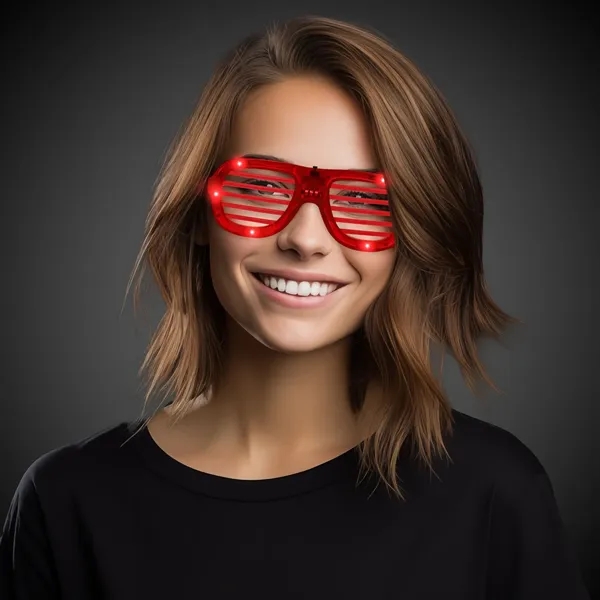 Plastic LED light-up slotted glasses.... from ASI 42016 Brighter Promotions Inc / Chemical Light™