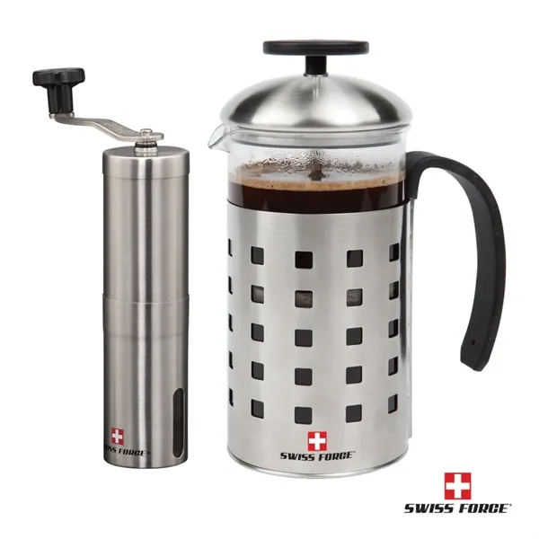 Traditional, French coffee press and coffee grinder set... from ASI 84592 St Regis Group