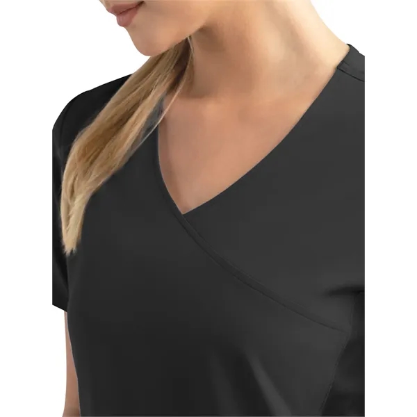 Maevn Matrix Impulse Women's Knit Panel Mock Wrap Top... from ASI 86018 Scrub Authority / Uniform Stores