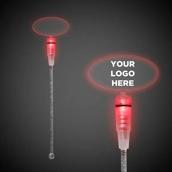 9" clear acrylic cocktail stirrer with LED lights and topper.... from ASI 42016 Brighter Promotions Inc / Chemical Light™