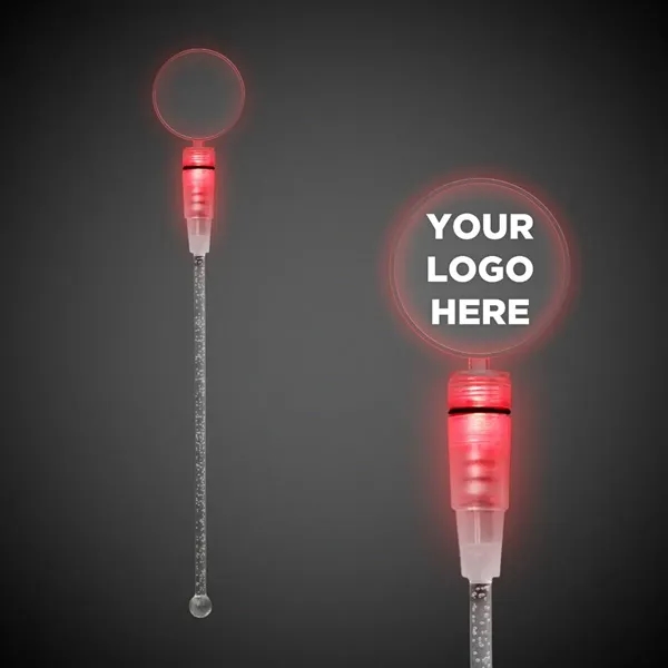 9" clear acrylic cocktail stirrer with LED lights and topper.... from ASI 42016 Brighter Promotions Inc / Chemical Light™