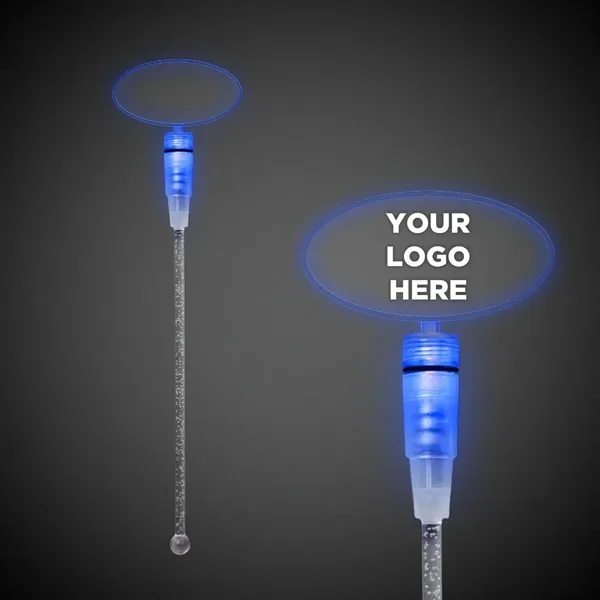 9" clear acrylic cocktail stirrer with LED lights and topper.... from ASI 42016 Brighter Promotions Inc / Chemical Light™