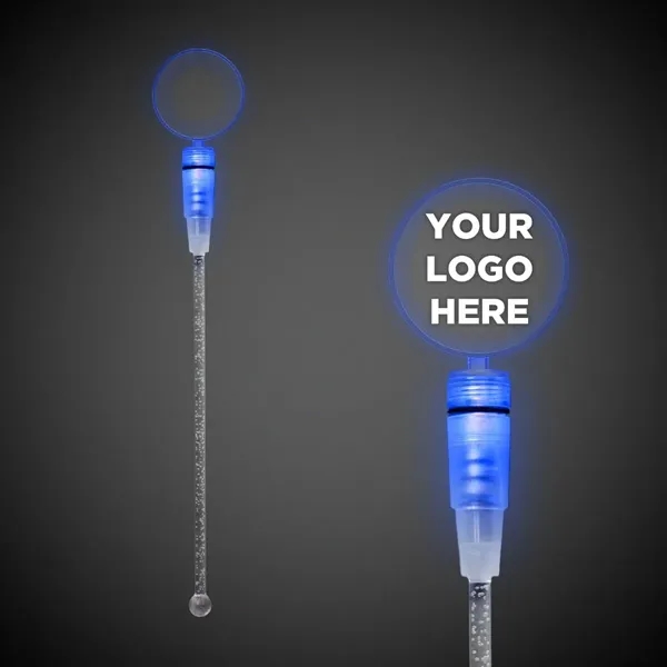9" clear acrylic cocktail stirrer with LED lights and topper.... from ASI 42016 Brighter Promotions Inc / Chemical Light™