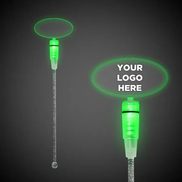9" clear acrylic cocktail stirrer with LED lights and topper.... from ASI 42016 Brighter Promotions Inc / Chemical Light™