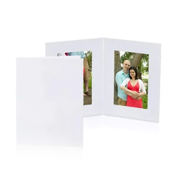 White linen textured with rough edge portrait folder.... from ASI 84592 St Regis Group
