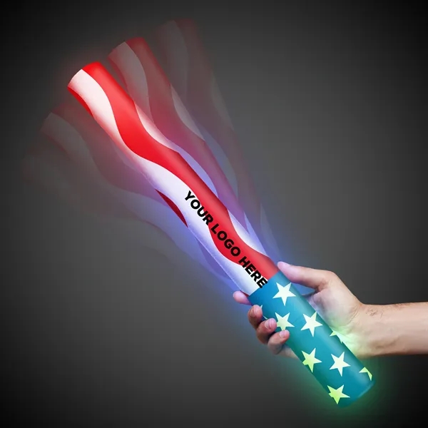 16" lumiton foam baton with American flag design and LED lights.... from ASI 42016 Brighter Promotions Inc / Chemical Light™