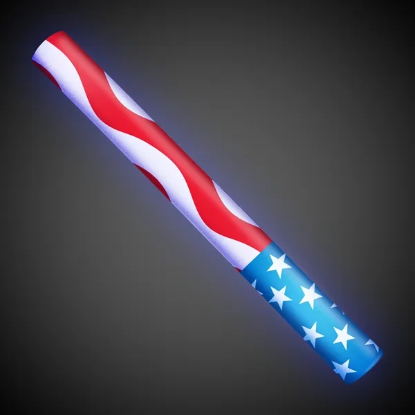 16" lumiton foam baton with American flag design and LED lights.... from ASI 42016 Brighter Promotions Inc / Chemical Light™