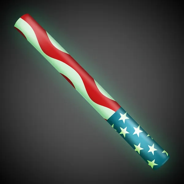 16" lumiton foam baton with American flag design and LED lights.... from ASI 42016 Brighter Promotions Inc / Chemical Light™