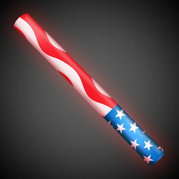 16" lumiton foam baton with American flag design and LED lights.... from ASI 42016 Brighter Promotions Inc / Chemical Light™