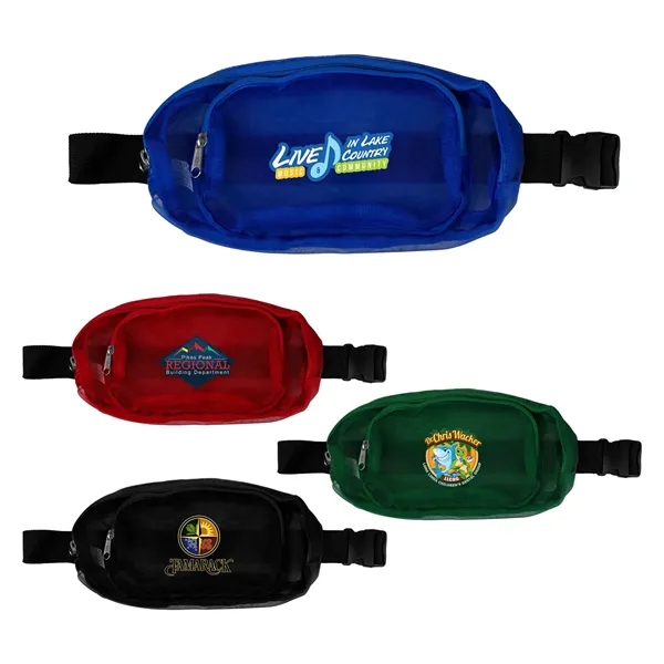 Recycled Multi-Pocket Mesh Fanny Pack... from ASI 30208 A P Specialties / AP Specialties