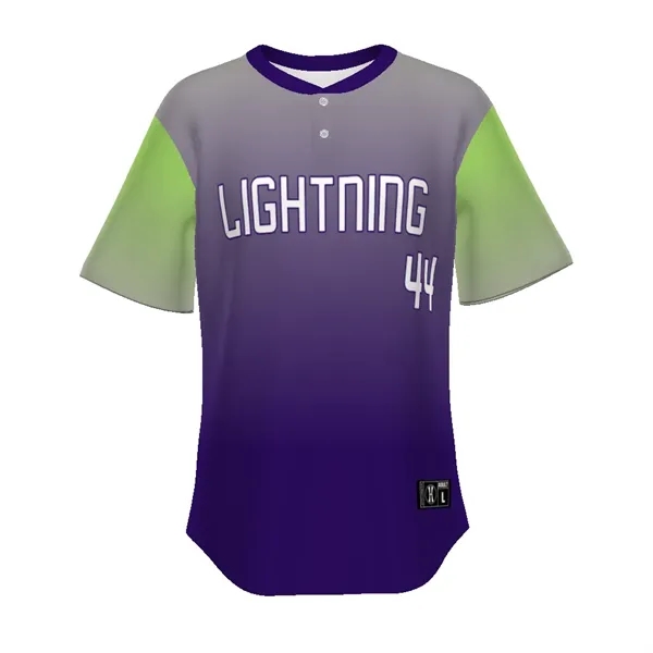 Adult FreeStyle Sublimated Pin-Dot 2-Button Baseball Jersey.... from ASI 37461 Augusta Sportswear / Holloway Sportswear