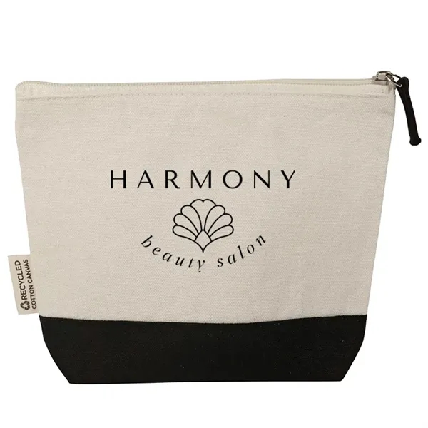 Eco friendly recycled canvas pouch for cosmetics, tech, or travel. Ideal... from ASI 67557 LimeLight Ent