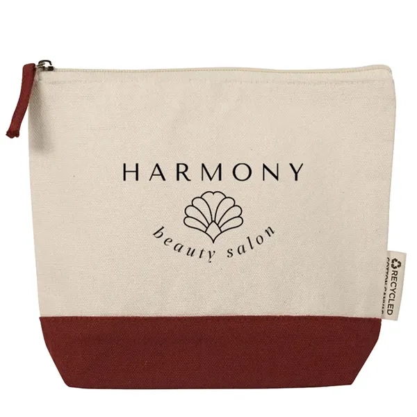 Eco friendly recycled canvas pouch for cosmetics, tech, or travel. Ideal... from ASI 67557 LimeLight Ent