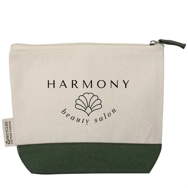 Eco friendly recycled canvas pouch for cosmetics, tech, or travel. Ideal... from ASI 67557 LimeLight Ent