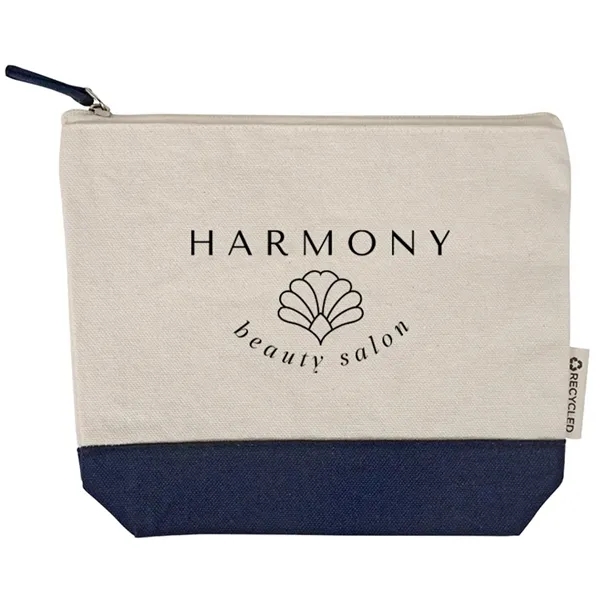 Eco friendly recycled canvas pouch for cosmetics, tech, or travel. Ideal... from ASI 67557 LimeLight Ent