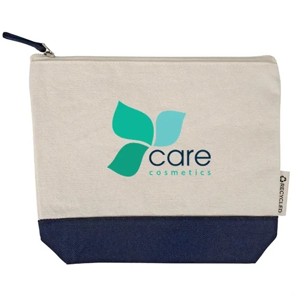 Eco friendly recycled canvas pouch for cosmetics, tech, or travel. Ideal... from ASI 67557 LimeLight Ent