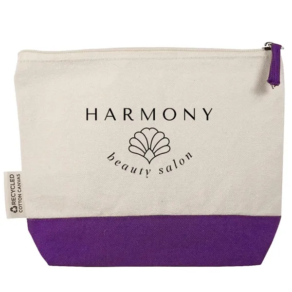Eco friendly recycled canvas pouch for cosmetics, tech, or travel. Ideal... from ASI 67557 LimeLight Ent