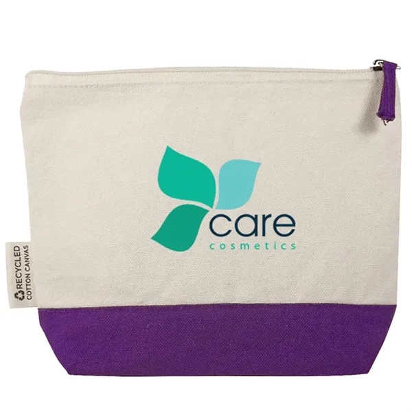 Eco friendly recycled canvas pouch for cosmetics, tech, or travel. Ideal... from ASI 67557 LimeLight Ent