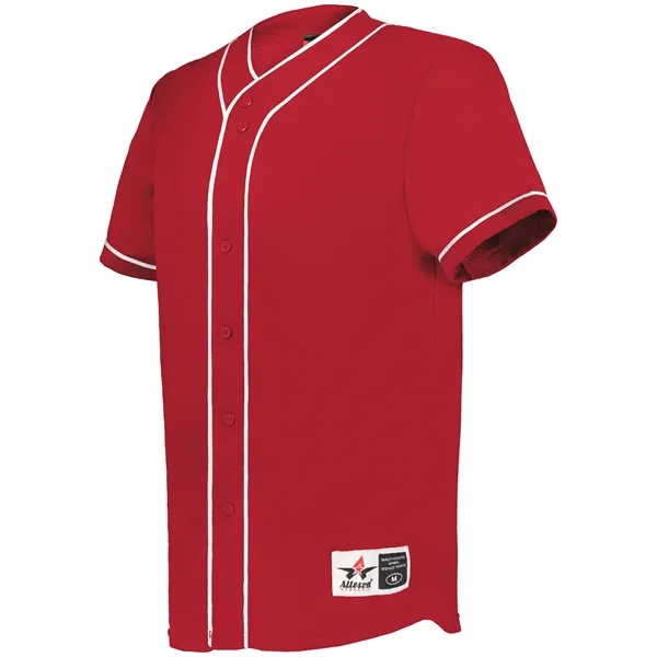 Diamond Full-Button Baseball Jersey. Crafted for durability and comfort, this jersey... from ASI 37461 Augusta Sportswear